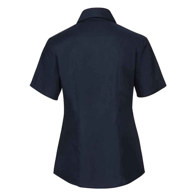 Russell Collection Dames/Dames Oxford Overhemd Met Korte Mouwen (Heldere marine)