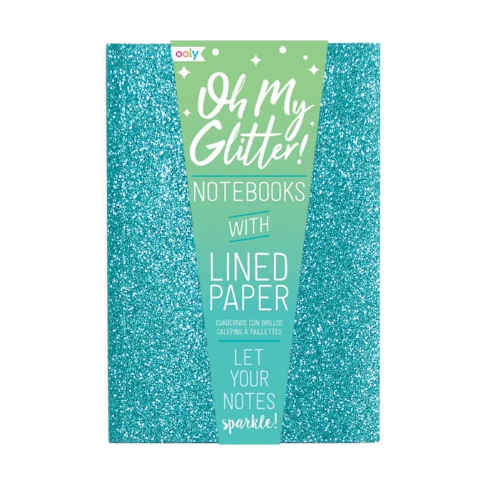 Oh My Glitter! Notebooks: Aquamarine & Sapphire - Set of 3 (4 X 5.75)