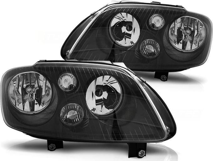 Koplampen VW TOURAN 02 03-10 06 / CADDY ZWART