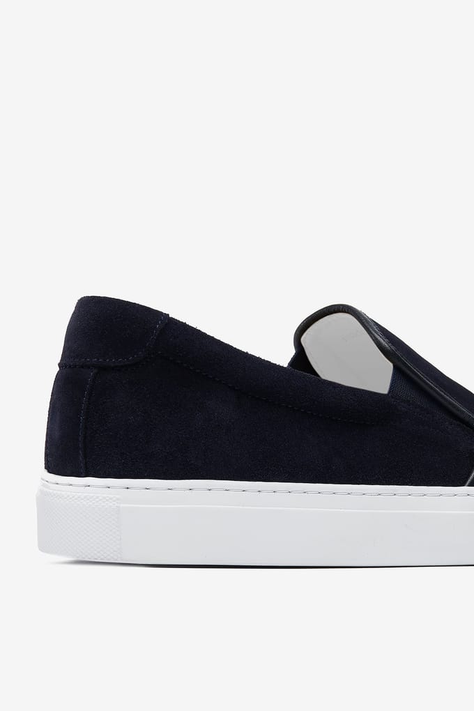 No Label Scramble Slip-on Suede Navy Größe: 45 | Trainers Outlet | Herren | Blau