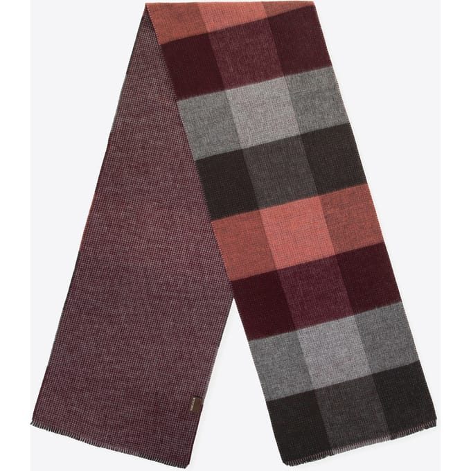 Wittchen Heren Geruite Sjaal Bordeaux en Grijs Bordeaux en Grijs Acryl