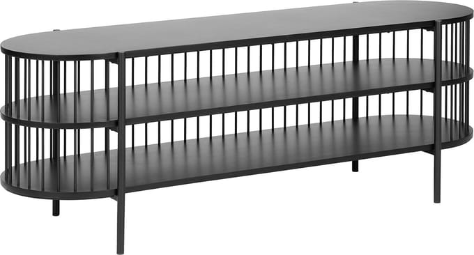 BIRSON - TV-meubel - Zwart - MDF