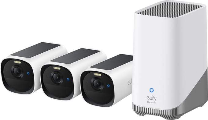 eufy eufyCam E40 3 - Cam Kit + HomeBase S280 - Kogel (vorm) - IP-beveiligingscamera - Buiten - 2688 x 1520 Pixels - Muur