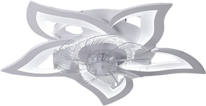 Nivard Plafondventilator - Met Verlichting - Plafond Ventilator - Met Lamp - Plafonniere Met Ventilator - Met Licht - Wit
