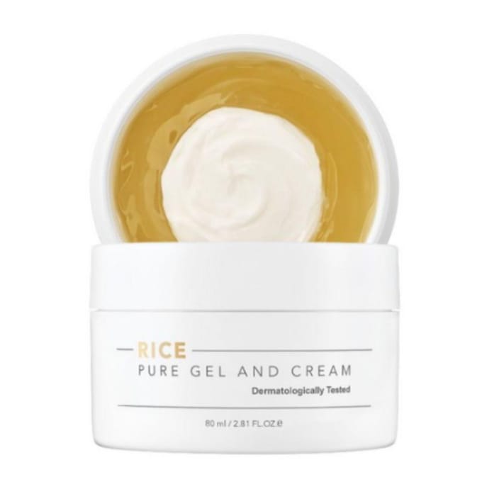 BEDANKT BOER Rijst Pure Gel en Crème 80ml 2-in-1 Dubbele Crème Koreaanse Rijst Hydraterende Verstevigende Voedende Moisturizer beige