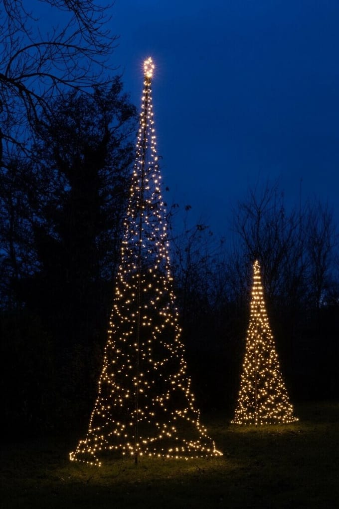 Kerstboom met ster | 500cm | 836 LED's | Warmwit | Inclusief mast | Anna's Collection