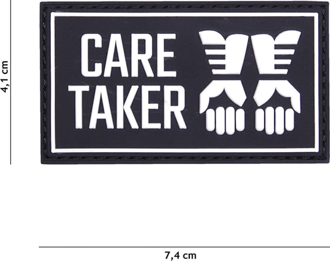 101 Inc Embleem 3D Pvc Care Taker Zwart  16001