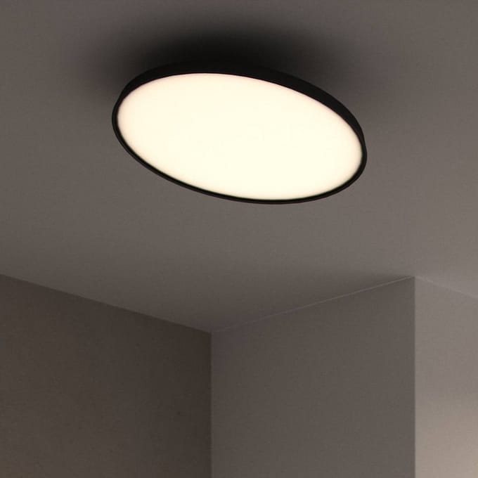 DFTP by Nordlux Kaito Pro LED plafondlamp, zwart, Ø 38,5 cm
