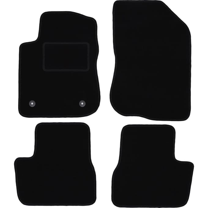 Zwarte veloursmatten voor: Peugeot 208 I hatchback (2012-2019)