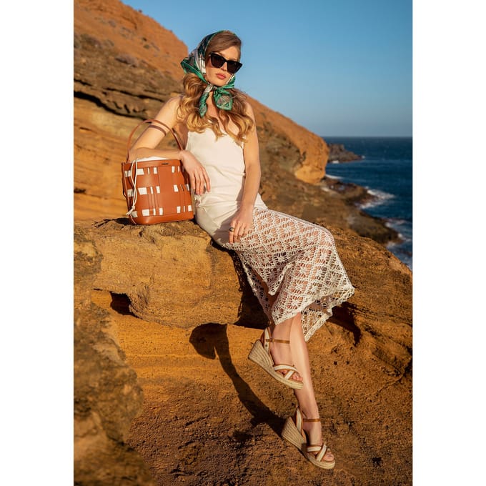 Wittchen Woman Woven Bruine Eco-leren Tas