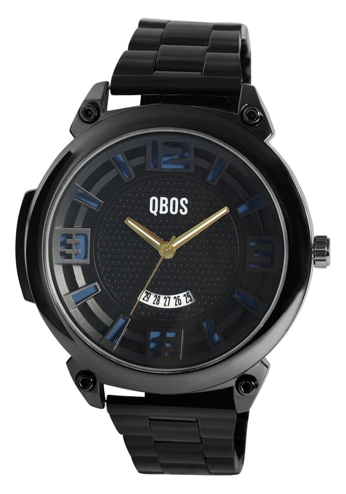 QBOS Herenhorloge roestvrij staal Datumaanduiding