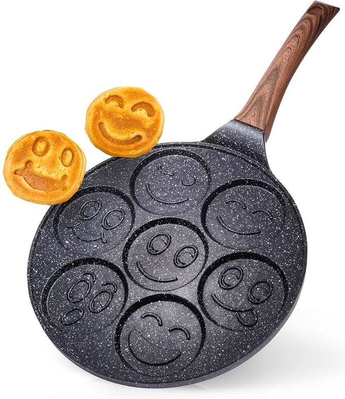 Eierpan Graniet Antiaanbaklaag BLACK&WOOD 26 cm - Omeletpan - Egg Koekenpan - Pannenkoekenpan - Pancake Flensjespan