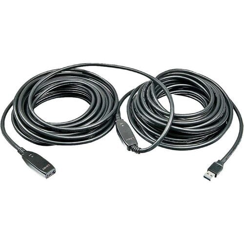 LINDY 43322 USB-kabel USB 3.2 Gen1 USB-A stekker, USB-A bus 15.00 m Zwart