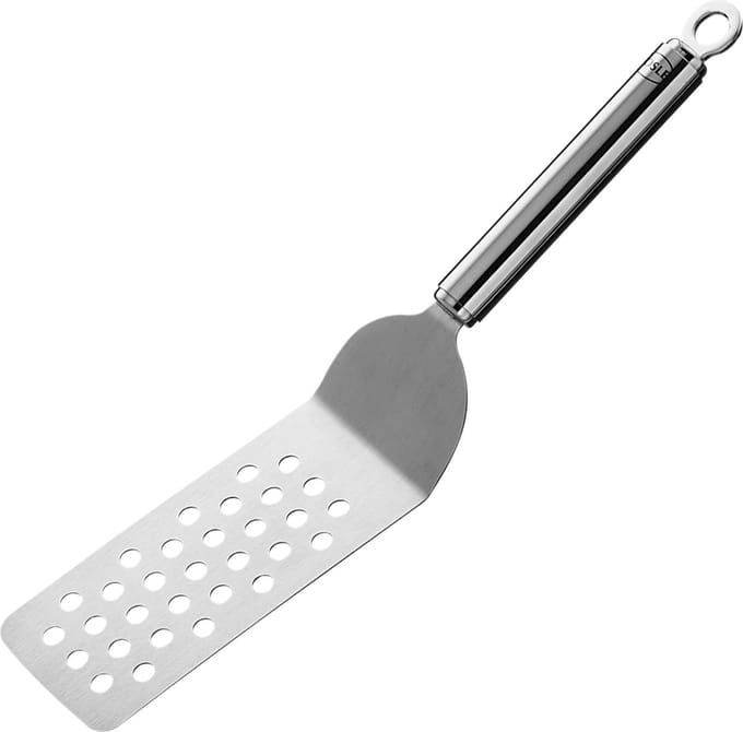 Rösle Opschep spatel - Palette spatel - Geperforeerd - RVS - Zilver