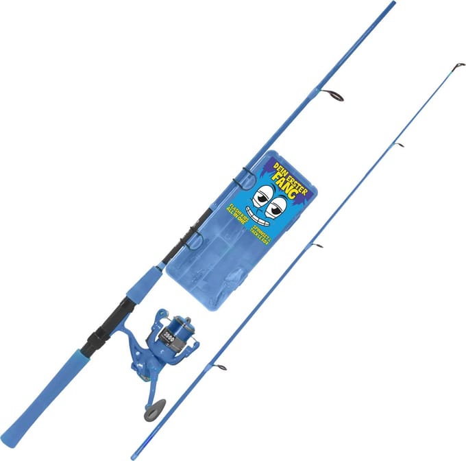 Eurocatch Werphengel set compleet Blauw met lichtgevende werpmolen