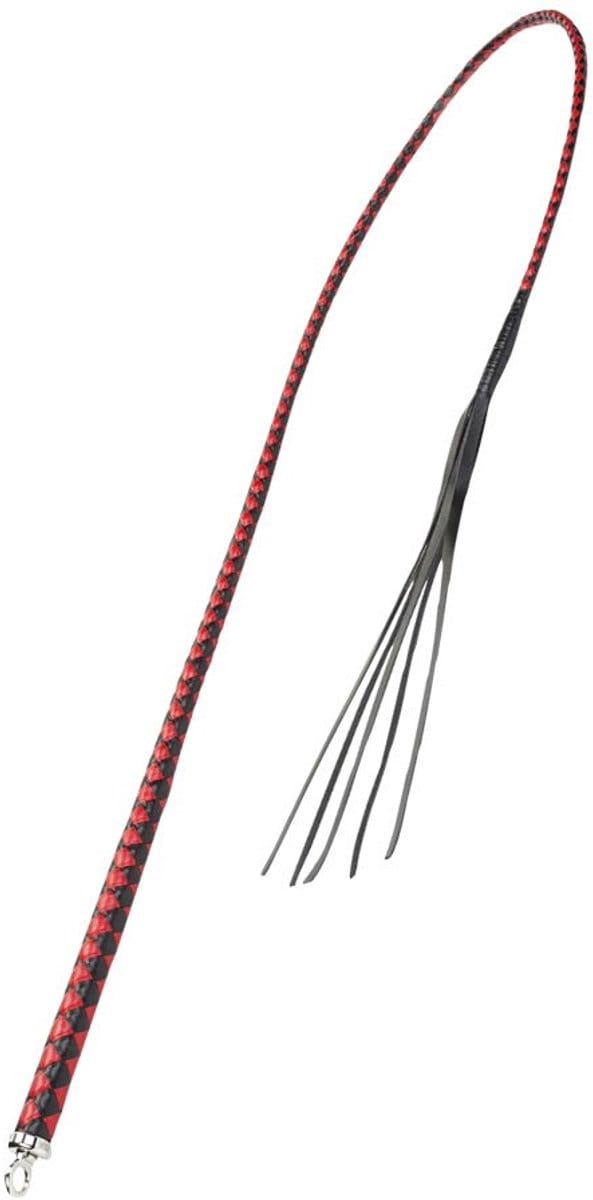 RISE - BDSM Zweep - Feather Soft Single Tail - Rood/Zwart