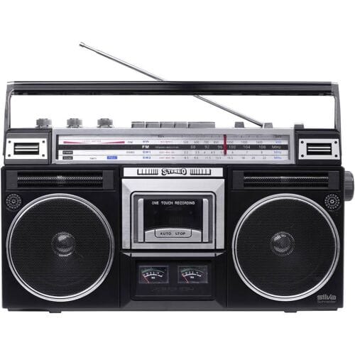 Silva Schneider PCR 1980 Radiocassetterecorder VHF (FM), Middengolf, Korte golf Cassette, Bluetooth, USB, FM, Middengolf, Korte golf Opnamefunctie,