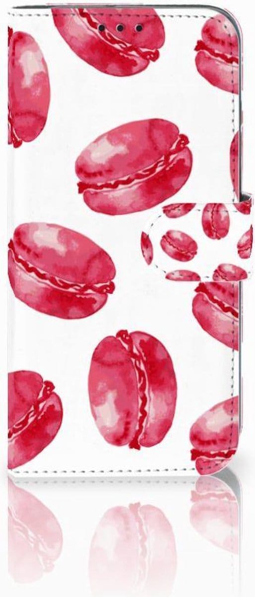 Honor 10 Lite Book Cover Pink Macarons