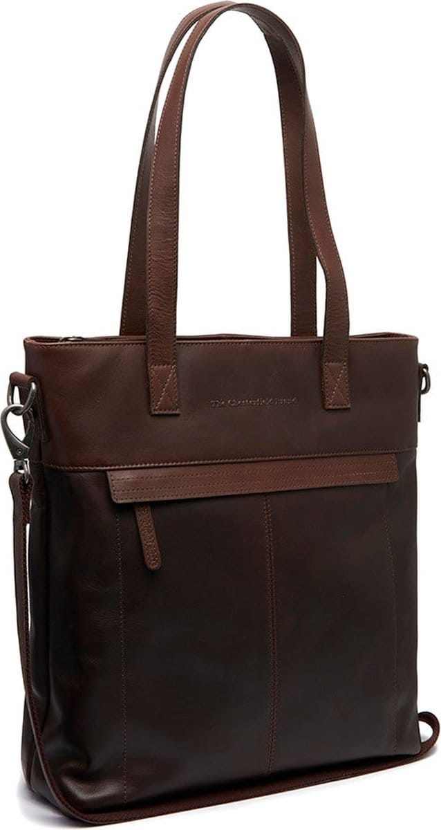 Chesterfield Nunavik Waxed Pull Up Leren Shopper met 15 inch Laptopvak - Bruin