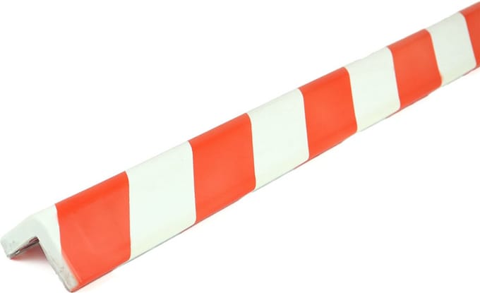 PU Stootrand Hoekprofiel Model 8 – Wit & Rood