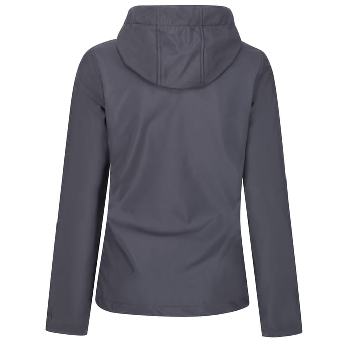 Regatta Dames/Dames Venturer 3 Layer Hooded Soft Shell Jacket (Afdichting Grijs/Zwart)