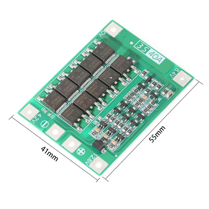 3S 40A Li-ion celbeschermingsbord Verbeterde versie Lithiumbatterijen BMS Geïntegreerde schakelingen 3S 40A