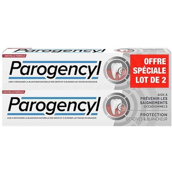 Parogencyl Dentifrice Prévention Gencives Blancheur Lot de 2 x 75ml