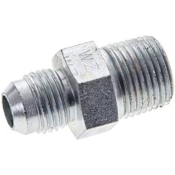 JIC  Dubbele Nippel UNF 9/16''-18 X 3/8'' NPT Staal 210bar [2 Stuks]