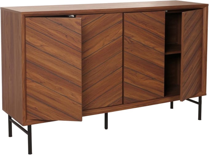 Dressoir MCW-M50, ladekast highboard dressoir, 94x151x40cm ~ bruin