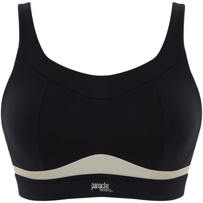 Panache - Freedom Non Wired Non Padded Sport BH - Black/Chalk - 85E