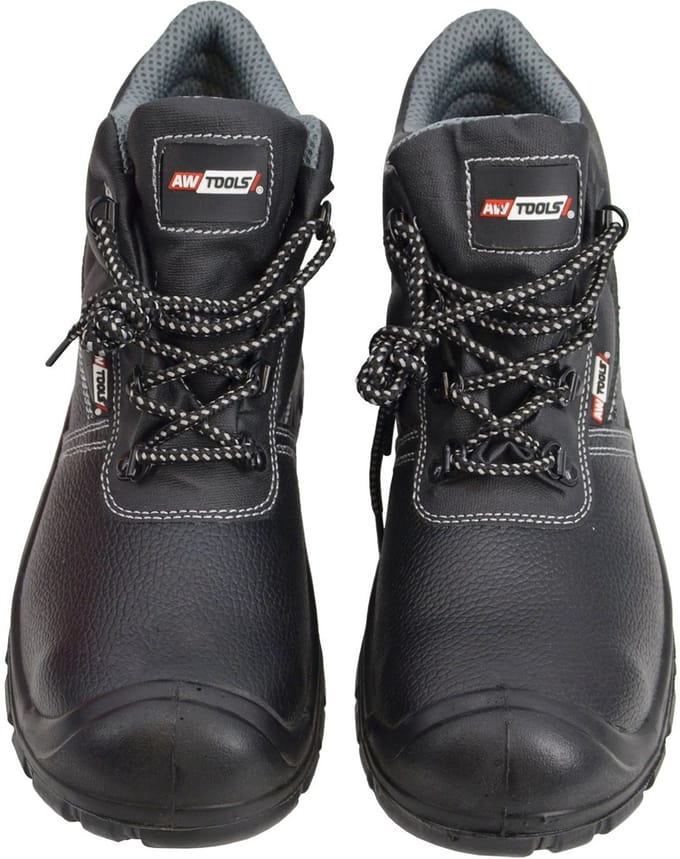 AWTools Rhino S3 Professionele Werkschoenen - Maat 40 - Hoog Model - Leder - Stalen Neus - Waterbestendig - SRC Antislip - AW00548