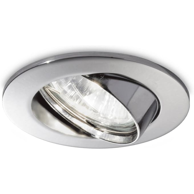 IDEAL LUX Inbouwspot Swing rond, GU10, zwenkbaar, chroom