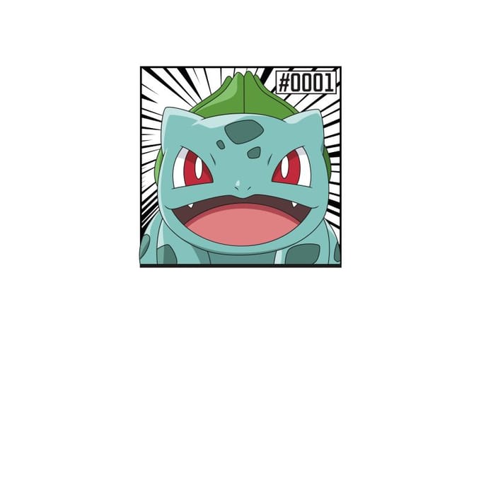 Pokémon Pokédex Bulbasaur #0001 Men's T-Shirt - White - XL