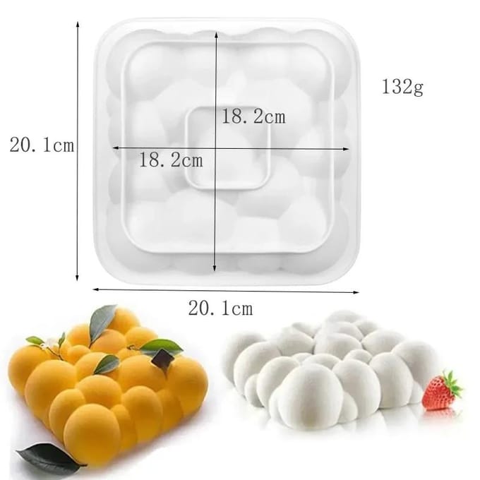 Nouveau Moule en Silicone de Cuisson DIY Forme Nuage Moule à Mousse Coupe-Biscuits Outils de Décoration de Gâteaux Accessoires de Cuisine blanc