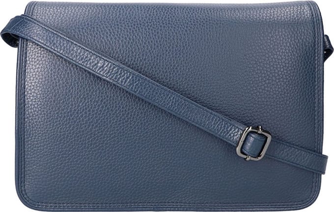 Leather Design Schoudertas met Overslag Revival Vintage Navy