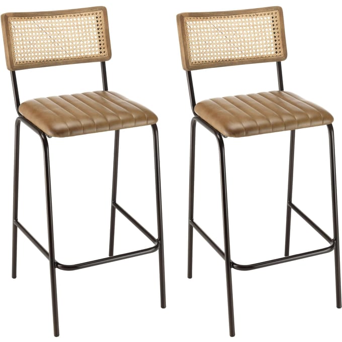 Set van 2 barkrukken Marcello leer | Macabane