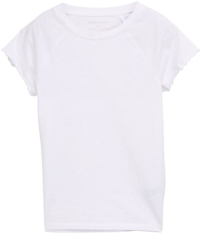 Tom Tailor Denim - Slank raglan T-shirt - Maat S - White