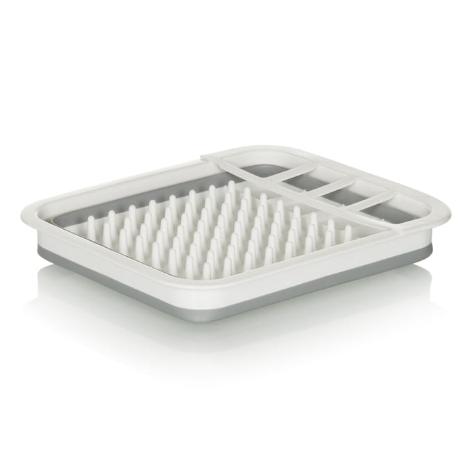 Afdruipwand/afdruiprek CLEAN SIL opvouwbaar, silicone grijs/wit hjh OFFICE