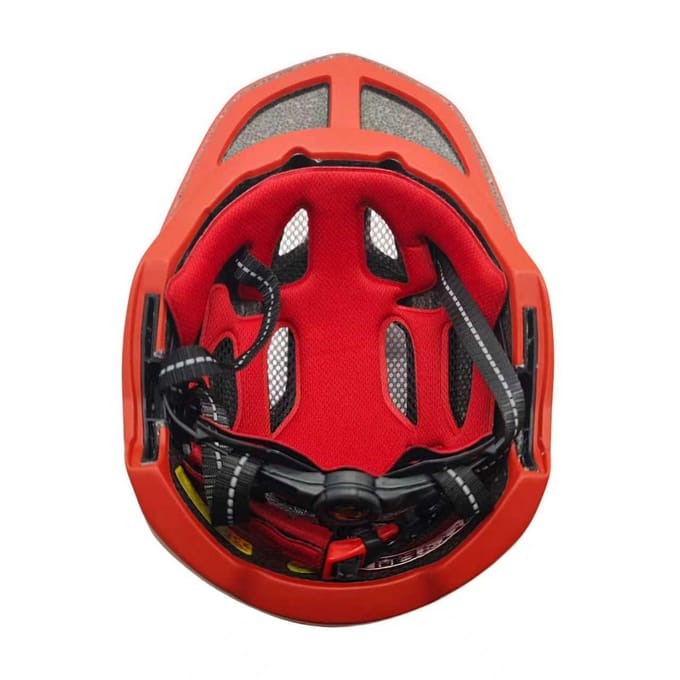 Wozinsky Fullface Children's Bicycle Helmet with USB Rear Light 52-56 cm - Red-Yellow
