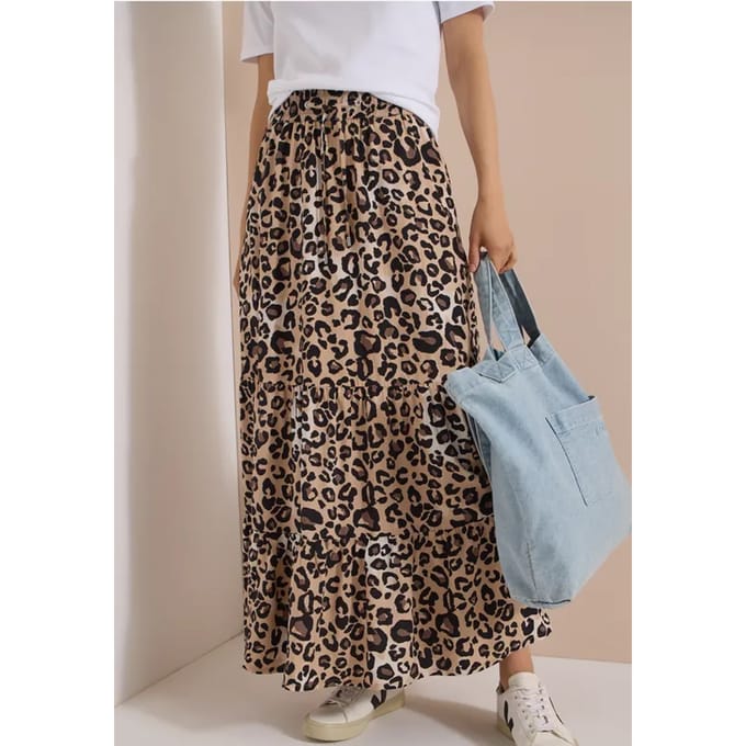 Maxirok met volants en leoprint