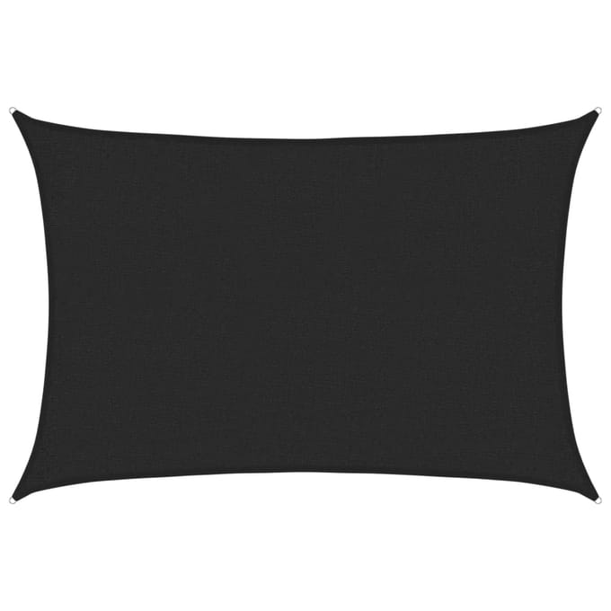 vidaXL - Zonnezeil - 160 - g/m² - 2x3 - m - HDPE - zwart