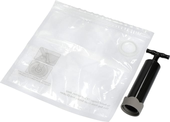 KitchenCraft MasterClass Voedselvacumeermachine Met 4 Herbruikbare Polyethyleen Voedselzakken - ‎24 x 24 x 0,1 Centimeter