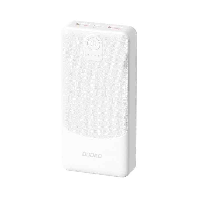 Dudao K10Pro Power Bank 2.4A 20000mAh 2 x USB-A - White - 20000 mAh