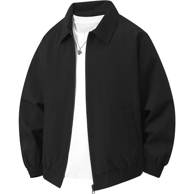 Executive Jas Lente Nieuwe Business Casual Jas Heren Revers Kader Winddichte Top M black