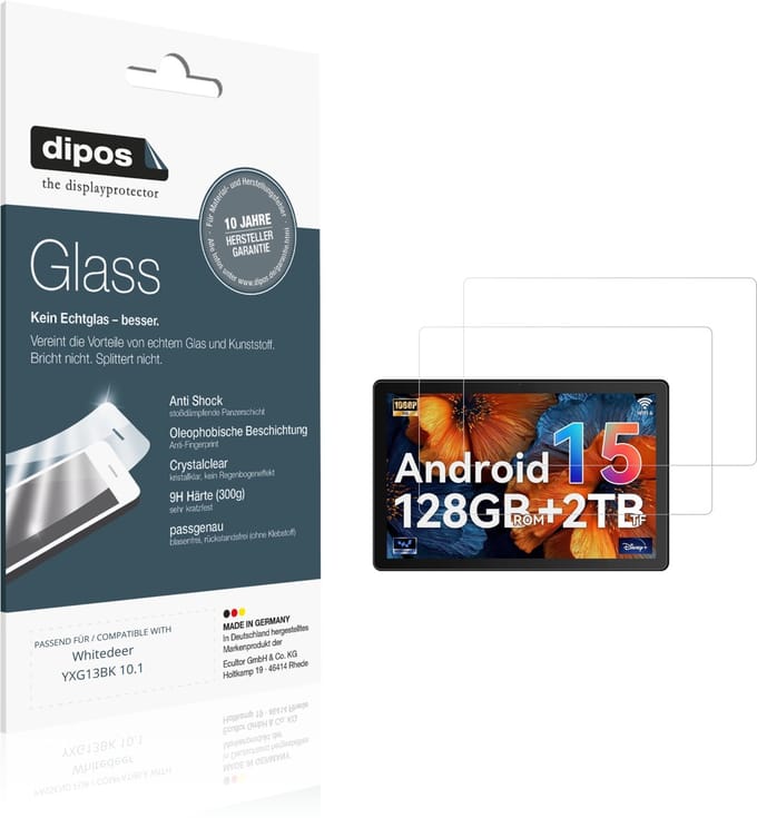 dipos – 2x Pantserfolie geschikt voor Whitedeer YXG13BK 10.1 | 9H Screenprotector