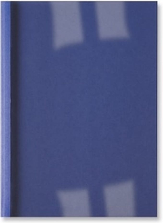 Thermische omslag GBC A4 3mm linnen donkerblauw 100 stuks
