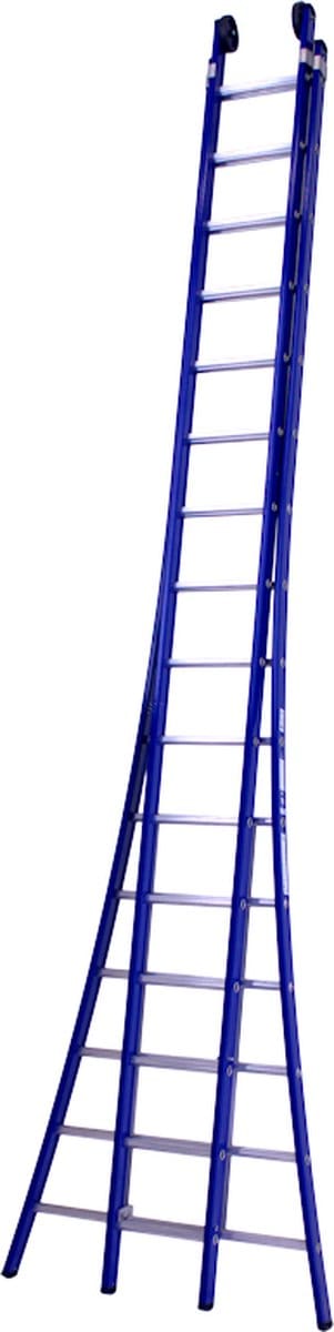 Das 2-delige uitgebogen industrieladder 2x16 sp. type Atlas