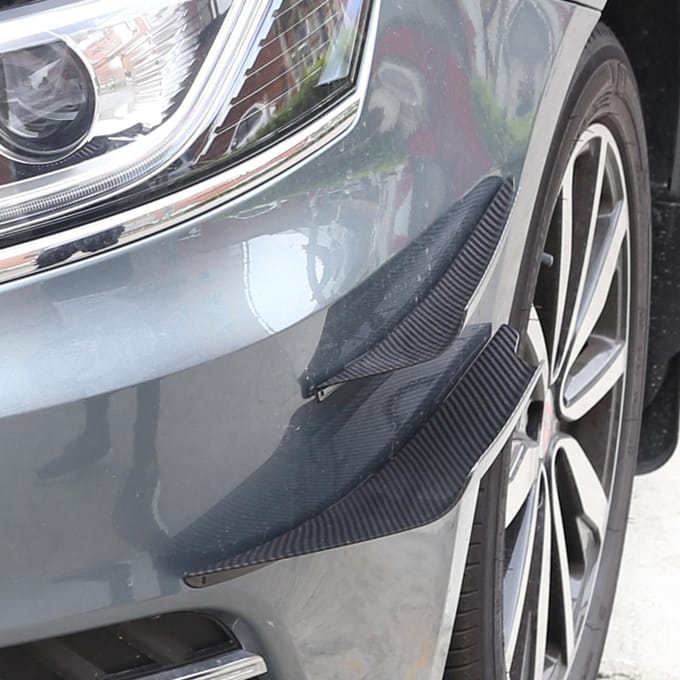 Universele auto voorbumper spoiler lip splitter vin splitters carrosserie spoiler canards refit kit decors zwart