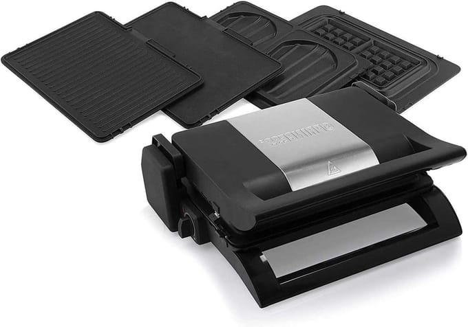 Contact Grill Waffle Maker - Sandwich Maker Multi Grill - Lunch Dinner Desserts - Verwisselbare Platen