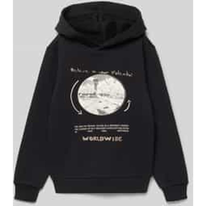 Regular fit hoodie van katoenmix